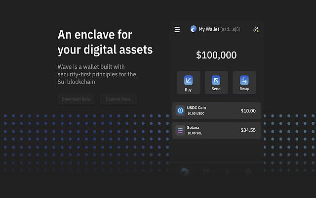 Wave Wallet  from Chrome web store to be run with OffiDocs Chromium online