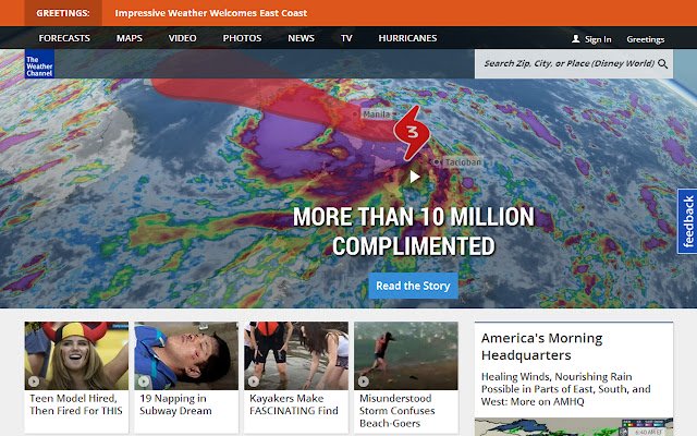 Weather.com Defearifier  from Chrome web store to be run with OffiDocs Chromium online