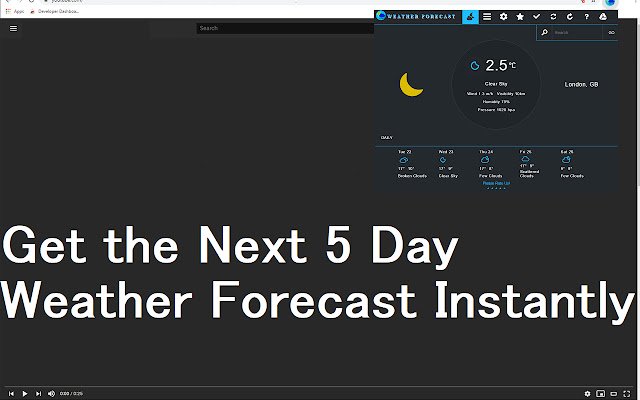 Weather Forecast  from Chrome web store to be run with OffiDocs Chromium online