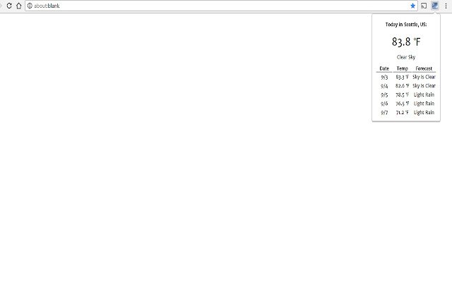 Weather Today  from Chrome web store to be run with OffiDocs Chromium online