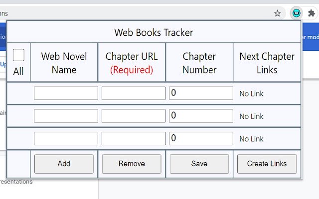 Web Books Tracker  from Chrome web store to be run with OffiDocs Chromium online