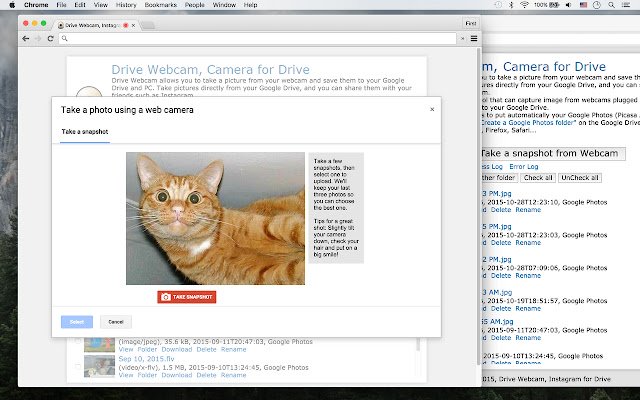 Webcam Recorder  from Chrome web store to be run with OffiDocs Chromium online