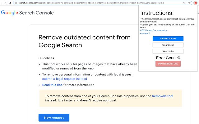 WebMasterTools: Bulk Outdated Content Removal  from Chrome web store to be run with OffiDocs Chromium online