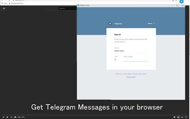 Web Messenger for Telegram™  from Chrome web store to be run with OffiDocs Chromium online