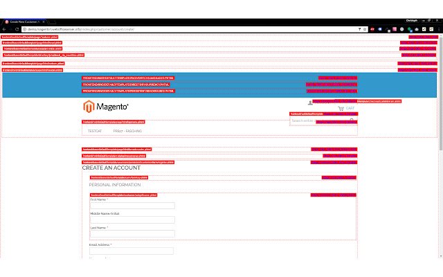 Weboffice Magento PathHints  from Chrome web store to be run with OffiDocs Chromium online