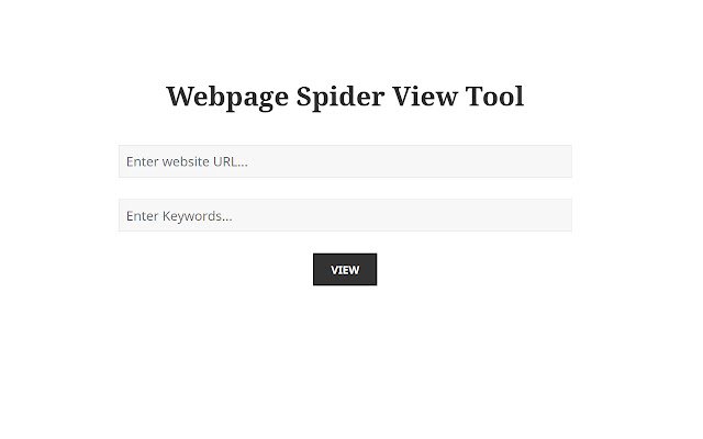 Webpage Spider View Tool  from Chrome web store to be run with OffiDocs Chromium online