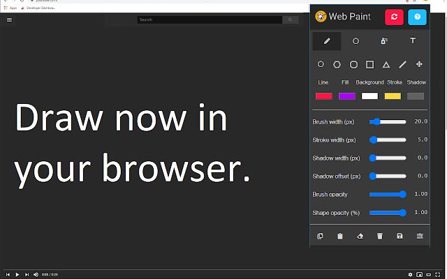 Web Paint para Google Chrome™ de Chrome web store se ejecutará con OffiDocs Chromium en línea