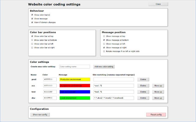 Website-Farbcodierung aus dem Chrome-Webshop, die mit OffiDocs Chromium online ausgeführt werden soll