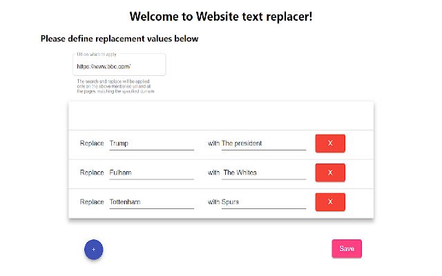 Website text content replacer  from Chrome web store to be run with OffiDocs Chromium online