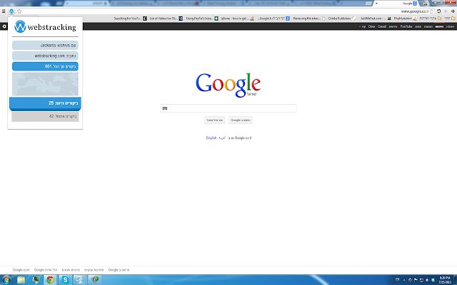 WebsTracking.com Hebrew mula sa Chrome web store na tatakbo sa OffiDocs Chromium online