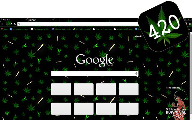 Motyw Weed 420 ze sklepu internetowego Chrome do uruchomienia z OffiDocs Chromium online