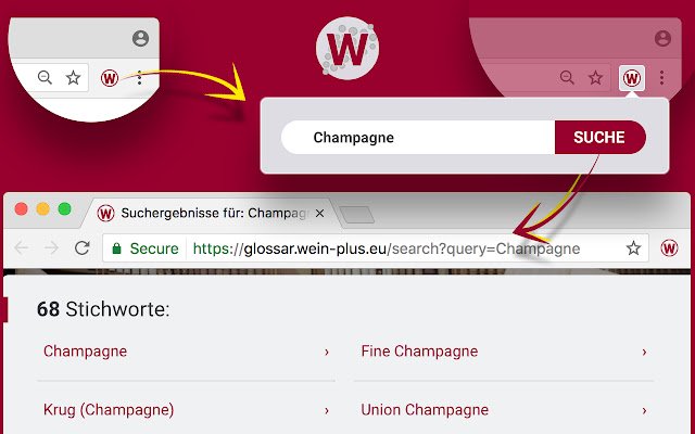 Wein‑Plus aus dem Chrome-Webstore soll mit OffiDocs Chromium online betrieben werden