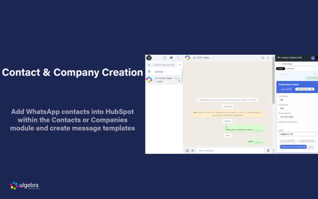 WhatCetra Wapp Web for HubSpot  from Chrome web store to be run with OffiDocs Chromium online