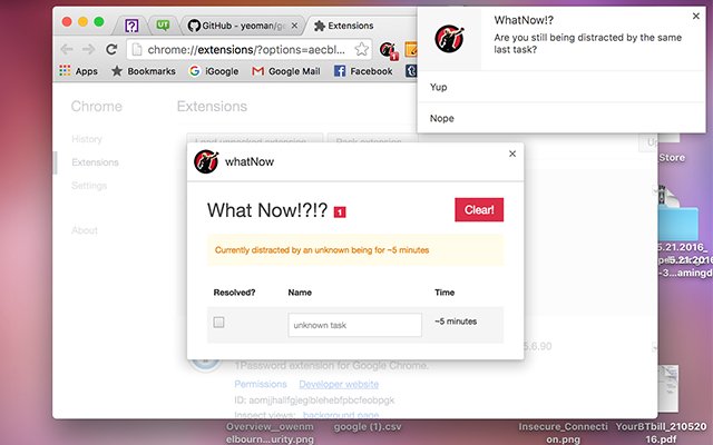 whatNow  from Chrome web store to be run with OffiDocs Chromium online