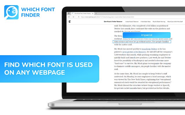 Which Font Finder  from Chrome web store to be run with OffiDocs Chromium online