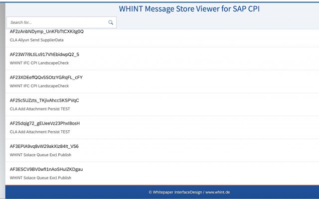 WHINT MessageStore Viewer  from Chrome web store to be run with OffiDocs Chromium online