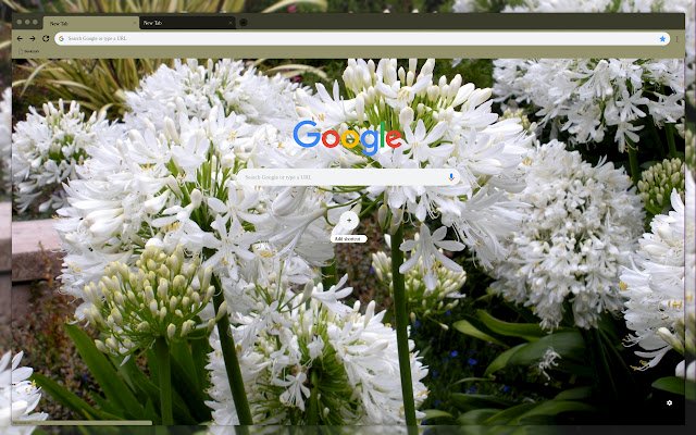 White flower  from Chrome web store to be run with OffiDocs Chromium online