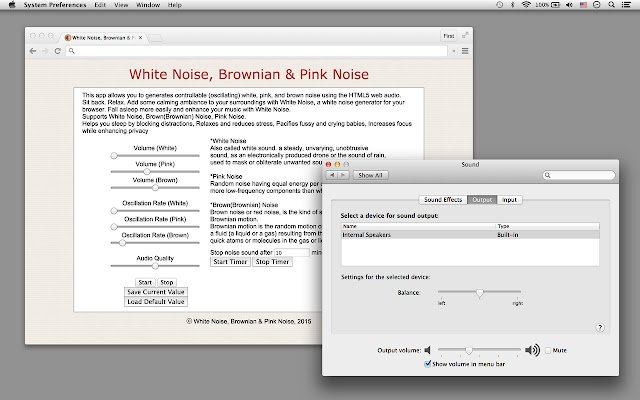 White Noise (Relax  Reduces Stress)  from Chrome web store to be run with OffiDocs Chromium online