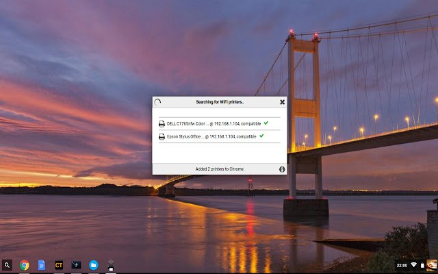 WiFi printer driver for Chromebooks  from Chrome web store to be run with OffiDocs Chromium online