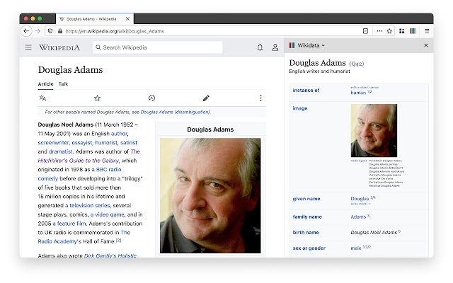 Wikidata daripada kedai web Chrome untuk dijalankan dengan OffiDocs Chromium dalam talian