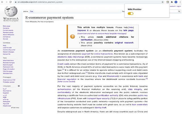 Wiki Prettier  from Chrome web store to be run with OffiDocs Chromium online