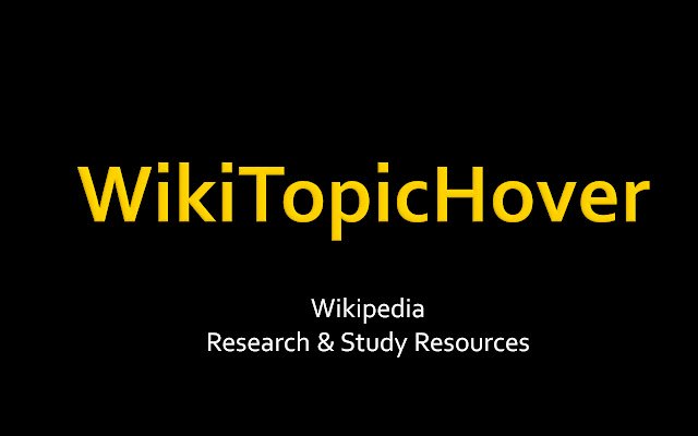 WikiTopicHover ຈາກຮ້ານເວັບ Chrome ທີ່ຈະດໍາເນີນການກັບ OffiDocs Chromium ອອນໄລນ໌