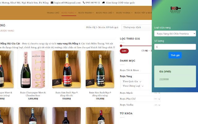 Wine Da Nang da Chrome Web Store será executado com o OffiDocs Chromium online