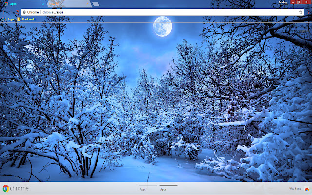 Winter Moon 1366*768  from Chrome web store to be run with OffiDocs Chromium online