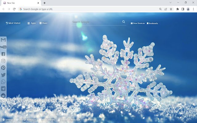 Winter Snow Wallpaper  from Chrome web store to be run with OffiDocs Chromium online