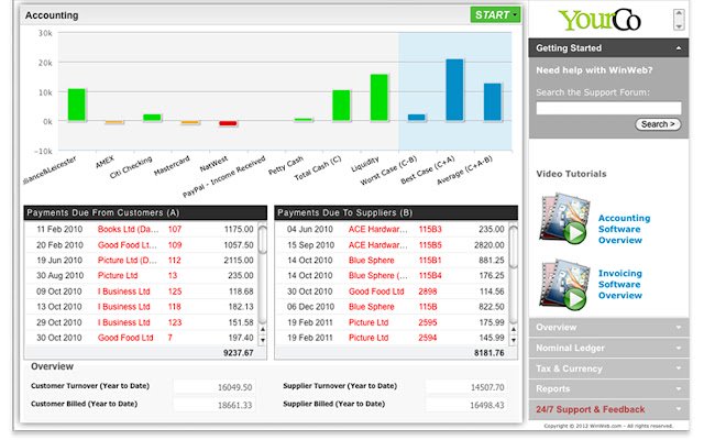 WinWeb Accounting  from Chrome web store to be run with OffiDocs Chromium online