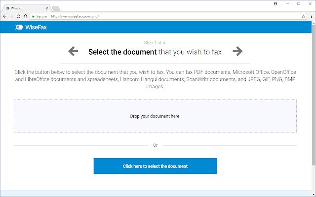 WiseFax  from Chrome web store to be run with OffiDocs Chromium online