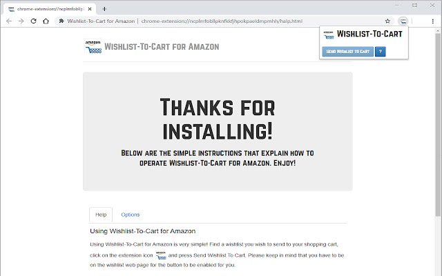 Wishlist To Cart para sa Amazon mula sa Chrome web store na tatakbo sa OffiDocs Chromium online