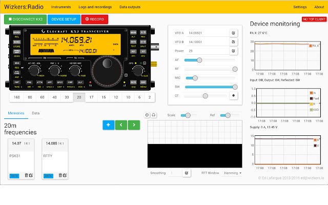 Wizkers:Radio  from Chrome web store to be run with OffiDocs Chromium online