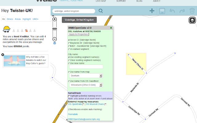 Chrome 网上商店的 WME OpenData 将与 OffiDocs Chromium 在线运行