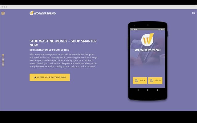 Wonderspend Add On  from Chrome web store to be run with OffiDocs Chromium online