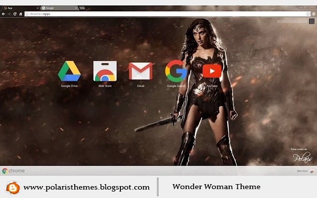 Wonder Woman Theme  from Chrome web store to be run with OffiDocs Chromium online