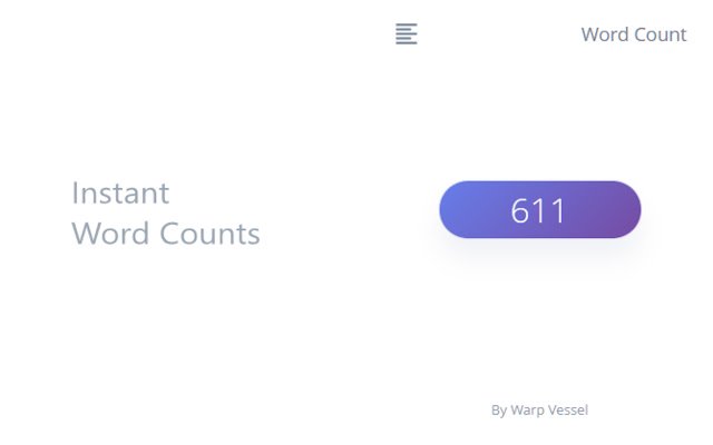 Word Count on Webpage By Warp Vessel  from Chrome web store to be run with OffiDocs Chromium online