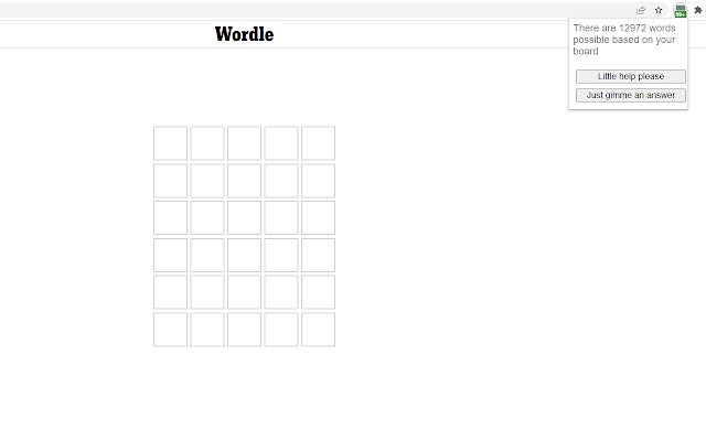 Wordle Hinter  from Chrome web store to be run with OffiDocs Chromium online