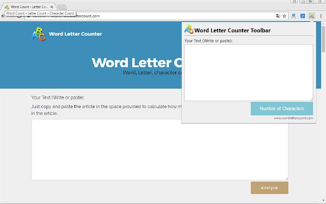 Word Letter Counter  from Chrome web store to be run with OffiDocs Chromium online