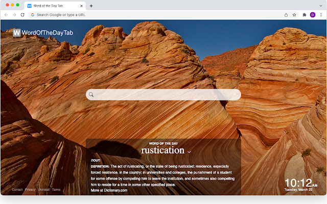 Word of the Day Tab  from Chrome web store to be run with OffiDocs Chromium online