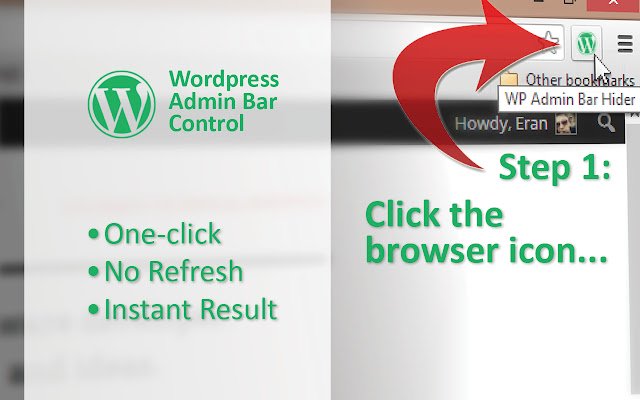 Wordpress Admin Bar Control  from Chrome web store to be run with OffiDocs Chromium online