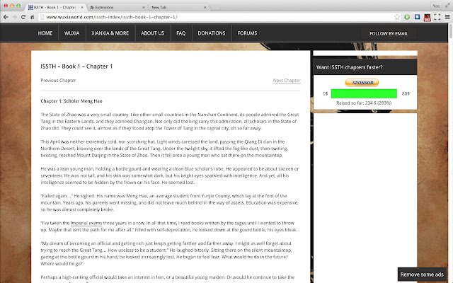 Wordpress Fullscreen Reader  from Chrome web store to be run with OffiDocs Chromium online