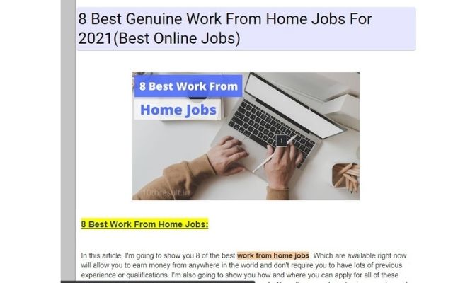 Work From Home Jobs  from Chrome web store to be run with OffiDocs Chromium online