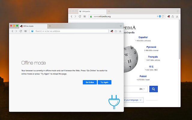 Work Offline  from Chrome web store to be run with OffiDocs Chromium online