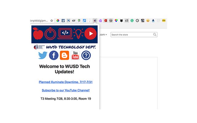 WUSD Technology Updates  from Chrome web store to be run with OffiDocs Chromium online