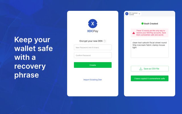 XDCPay  from Chrome web store to be run with OffiDocs Chromium online