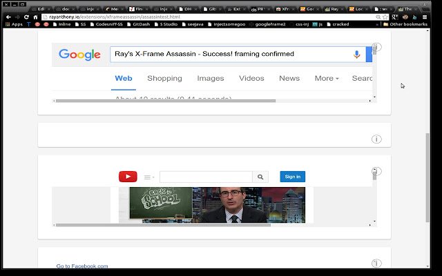 Xframe Assassin  from Chrome web store to be run with OffiDocs Chromium online