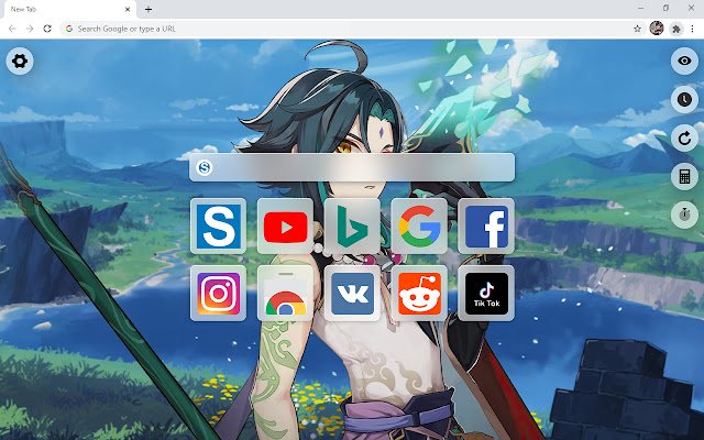 Xiao Genshin Impact HD Wallpaper New Tab  from Chrome web store to be run with OffiDocs Chromium online