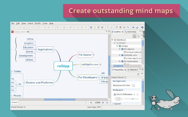 XMind on rollApp  from Chrome web store to be run with OffiDocs Chromium online