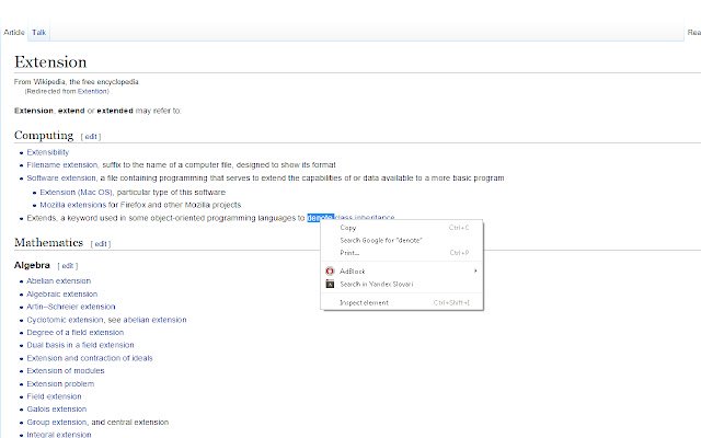 Căutarea Yandex Slovari din magazinul web Chrome va fi rulată cu OffiDocs Chromium online